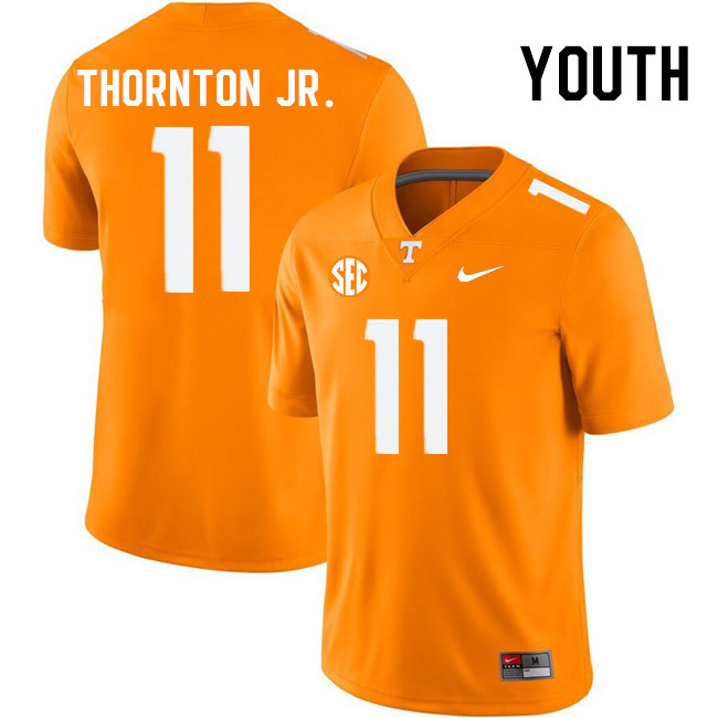 Youth #11 Dont'e Thornton Jr. Tennessee Volunteers College Football Jerseys Stitched Sale-Orange - Click Image to Close